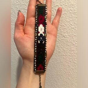 Floral Patterned Woven Bracelet